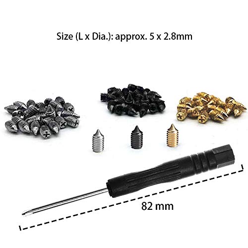 Bluecell 60pcs Metal Cross Slot Tip Screws for Belt Buckle Wallet Handbag, Screwdriver Included - Image 2