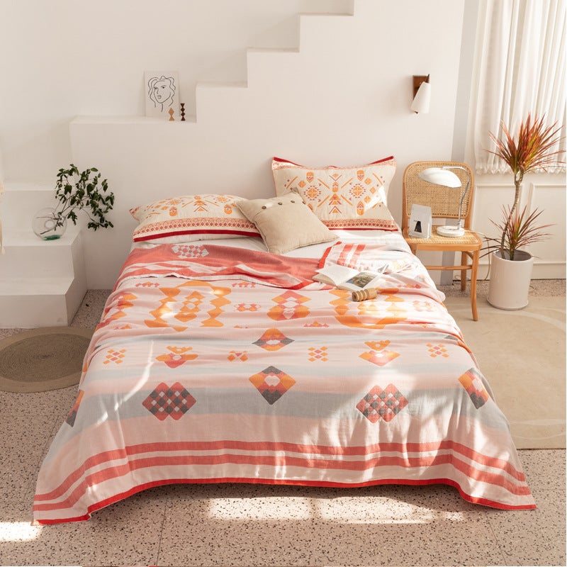 100 Cotton Gauze Single And Double Towel Cover Blanket Summer Children Nap Towel Quilt Summer Cool Quilt Air-Conditioning Quilt - Image 3
