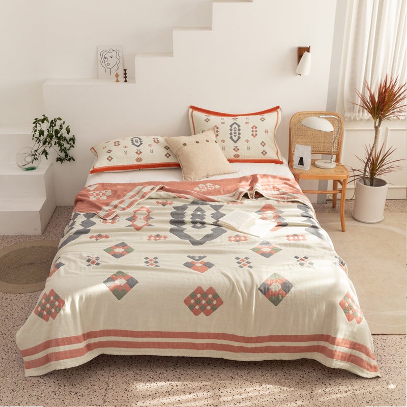 100 Cotton Gauze Single And Double Towel Cover Blanket Summer Children Nap Towel Quilt Summer Cool Quilt Air-Conditioning Quilt - Image 2