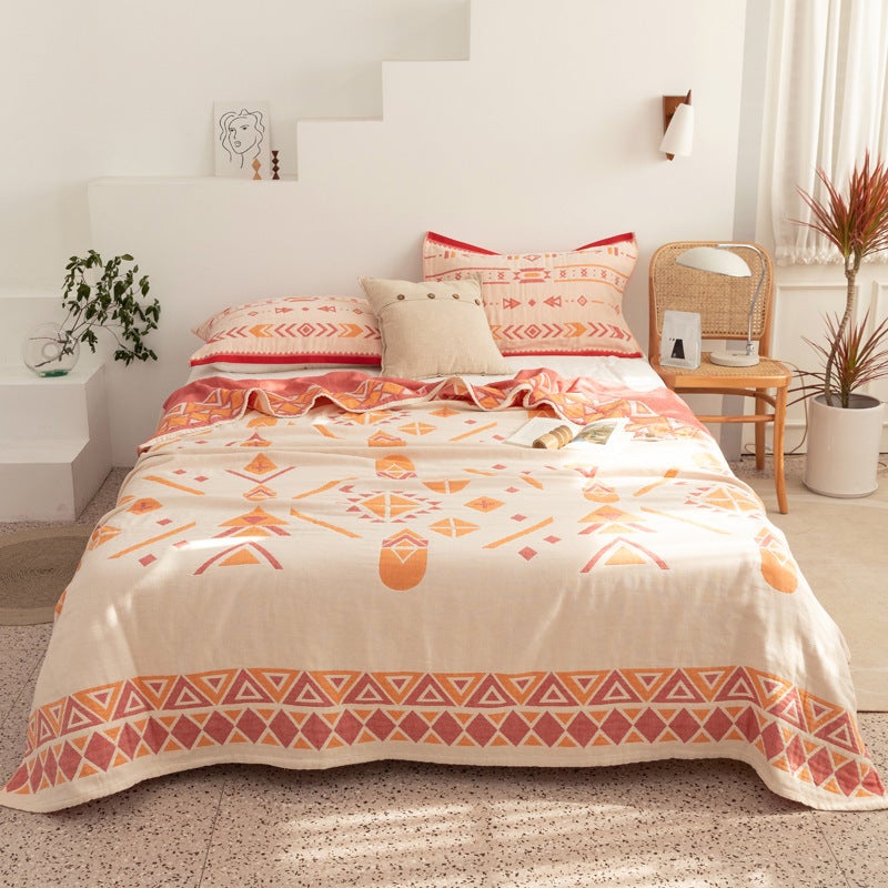 100 Cotton Gauze Single And Double Towel Cover Blanket Summer Children Nap Towel Quilt Summer Cool Quilt Air-Conditioning Quilt - Image 1