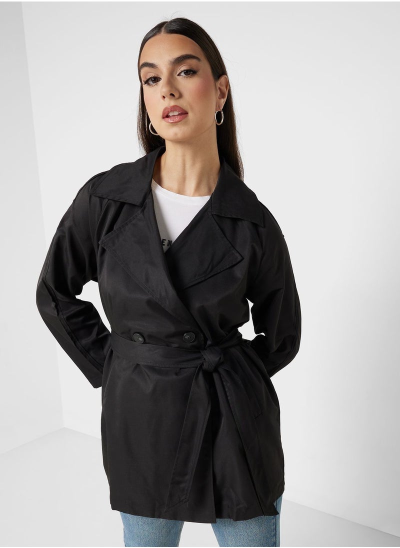 ELLA Belted Long Trench Coat  - Image 1