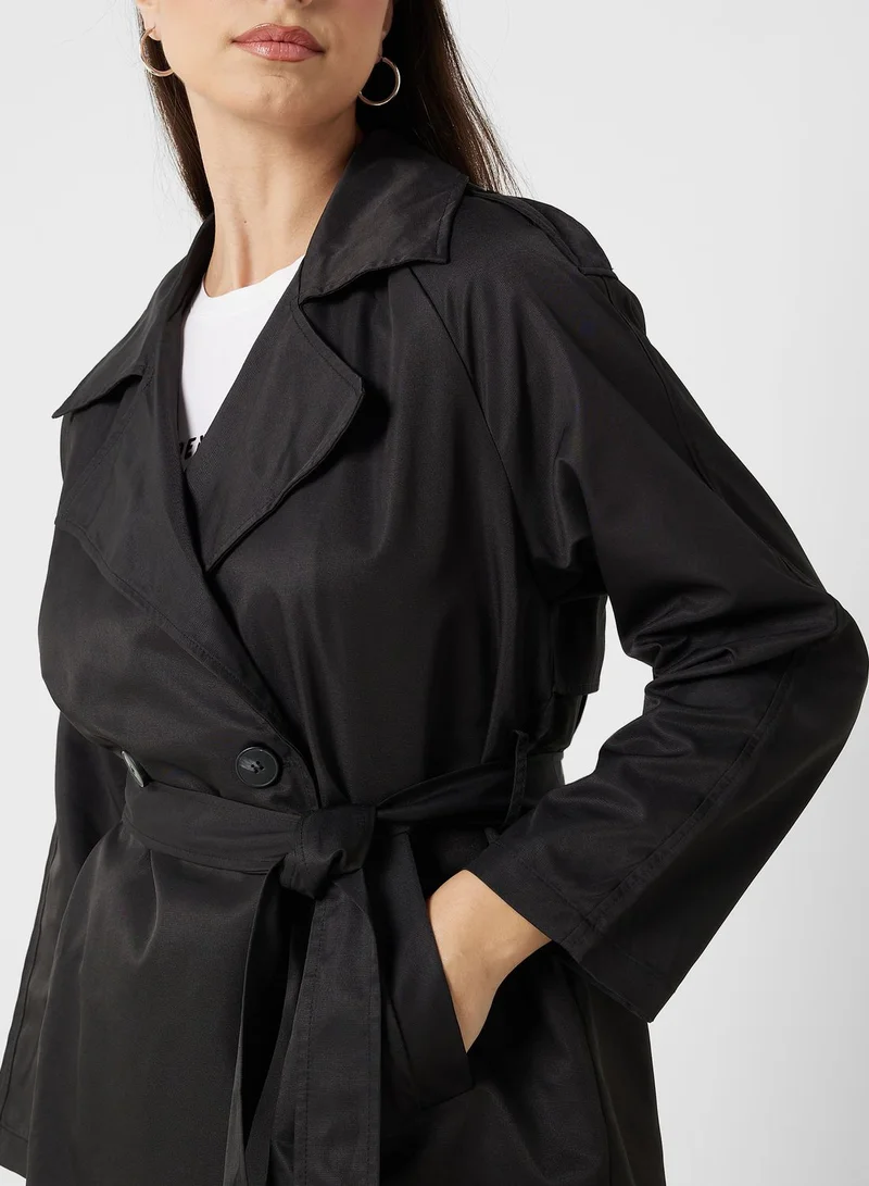 ELLA Belted Long Trench Coat