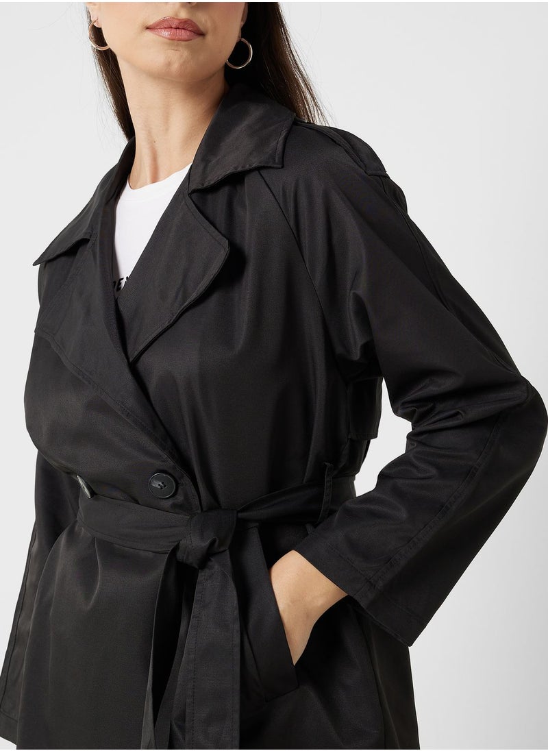 ELLA Belted Long Trench Coat  - Image 3