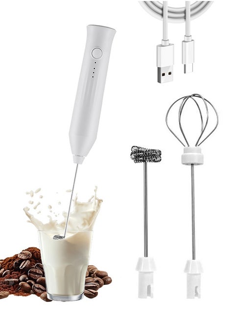 Electric Milk Frother, Removable Foam Maker, Type-C Fast Charging, Suitable for Cream, Latte, Cappuccino