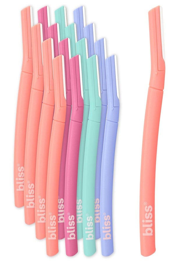 Bliss Stainless Steel Disposable Dermaplaning Tools | Facial Exfoliator and Eyebrow Razor to Dermaplane Peach Fuzz - 2 Pack -16 count - Image 1