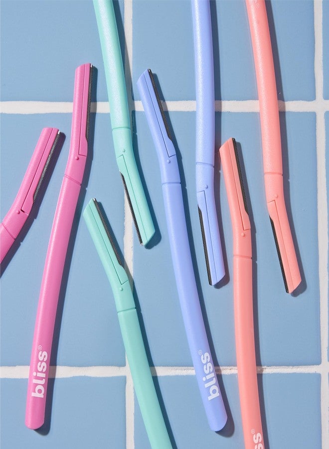 Bliss Stainless Steel Disposable Dermaplaning Tools | Facial Exfoliator and Eyebrow Razor to Dermaplane Peach Fuzz - 2 Pack -16 count - Image 3