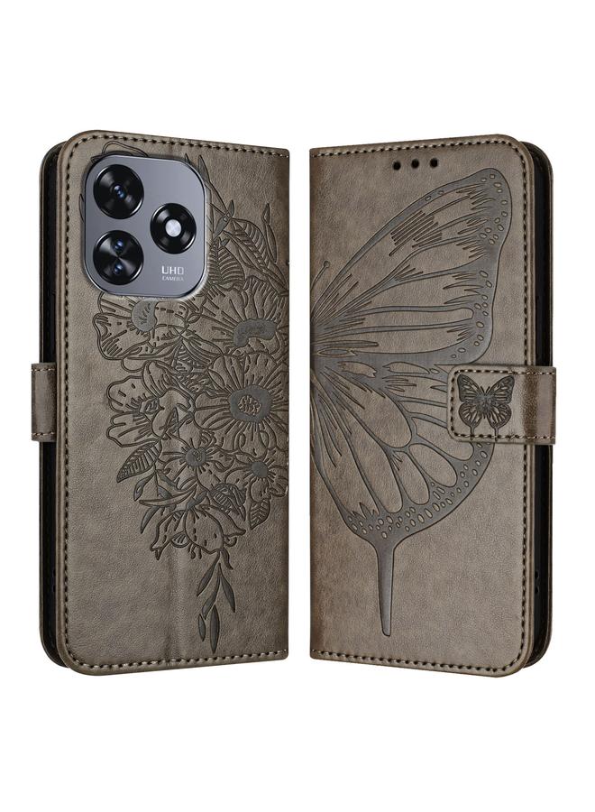 erorex Case For Oukitel C51 Embossed Butterfly Leather Phone Case - Image 2