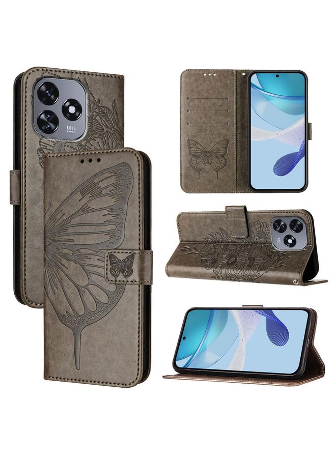 erorex Case For Oukitel C51 Embossed Butterfly Leather Phone Case - Image 1