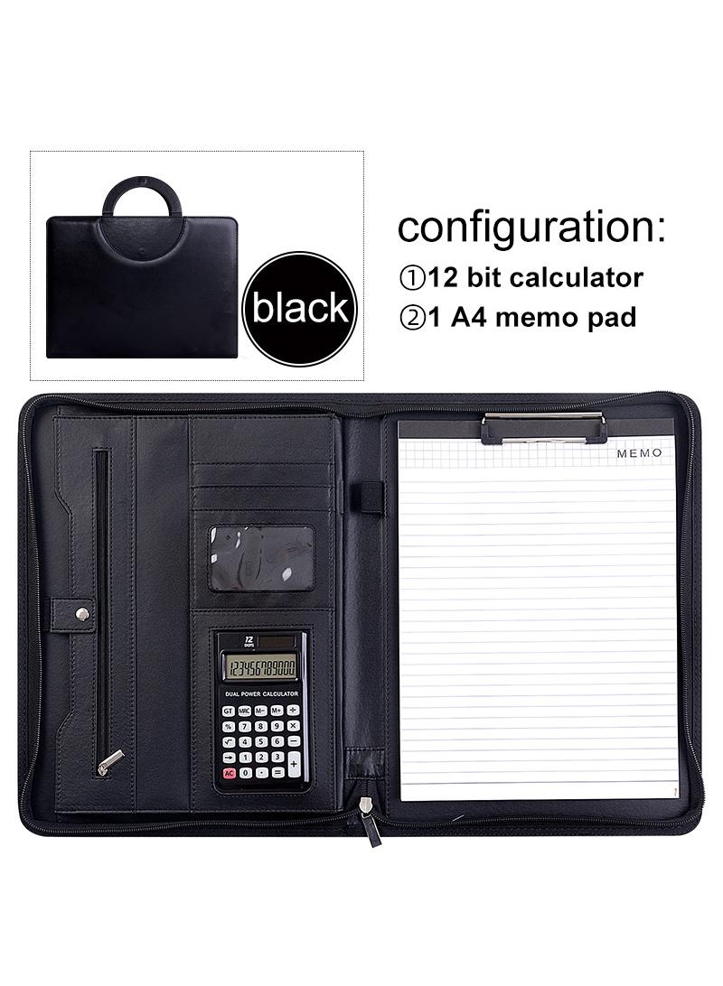 Y&D A4 Portable Loose Leaf Folder Multifunctional Folder File Folder Storage Hard Board With Calculator And Note Paper - Image 1