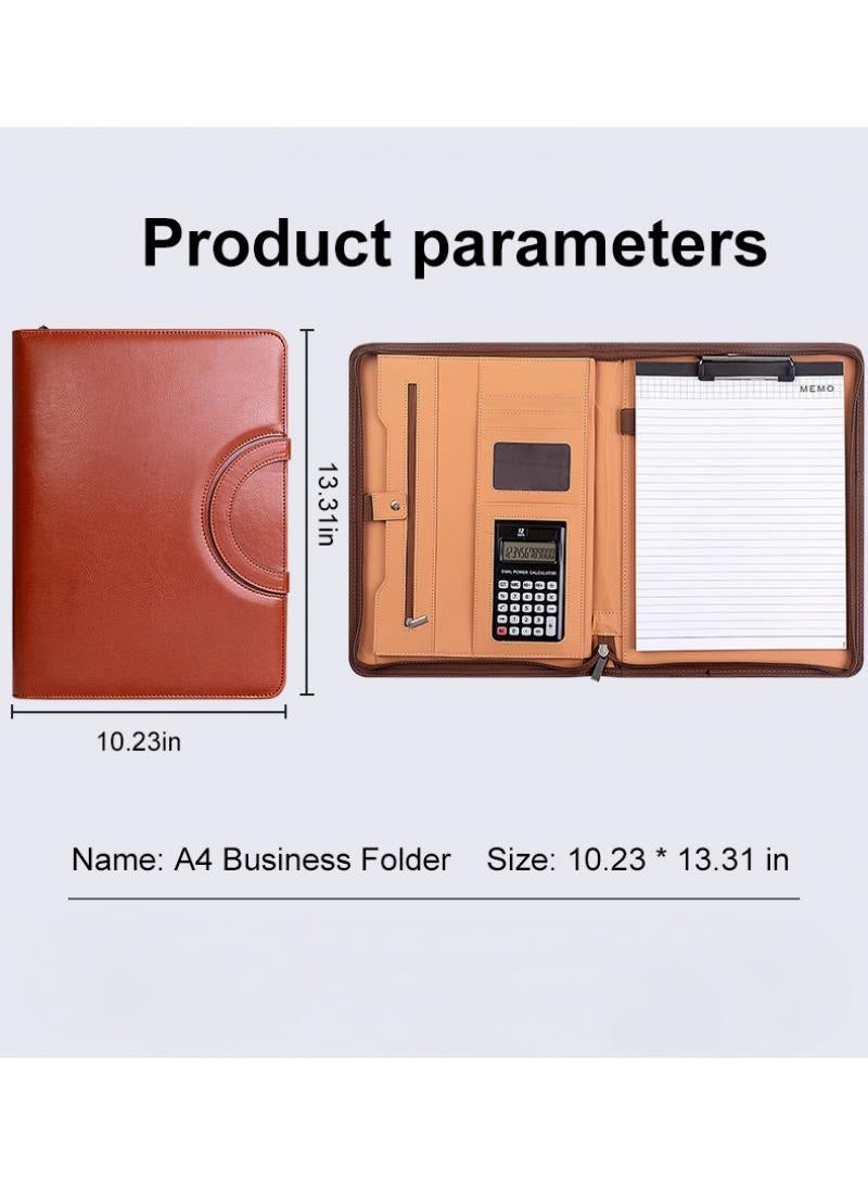 Y&D A4 Portable Loose Leaf Folder Multifunctional Folder File Folder Storage Hard Board With Calculator And Note Paper - Image 2