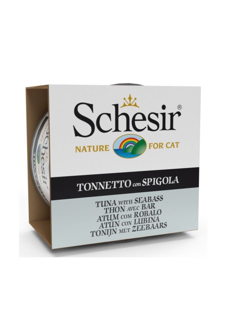 Schesir Cat Wet Food-Tuna With Seabass 85 g -14PC