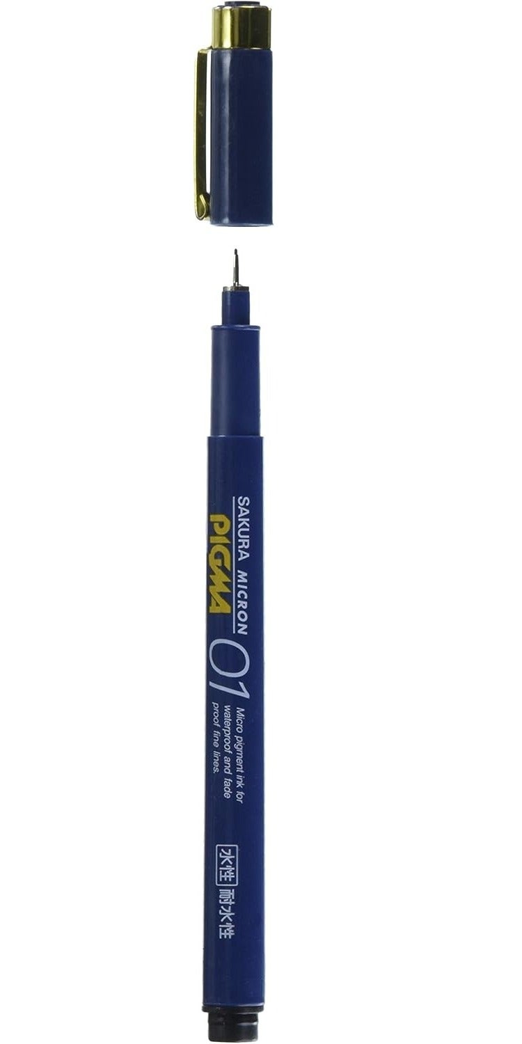 SAKURA Pigma Fineliner Pen ESDK01#49, 0.1 mm, Black, Pigment Ink, 1 pen for illustration - Image 2