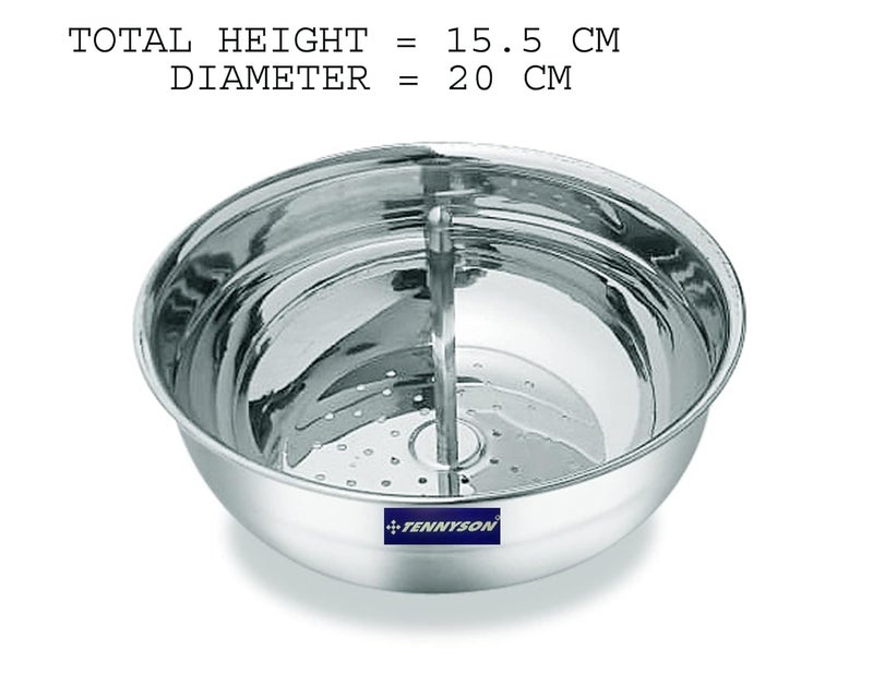 TENNYSON Stainless Steel Steaming Bowl for Vegetables 20 CM X 155 CM - Image 5