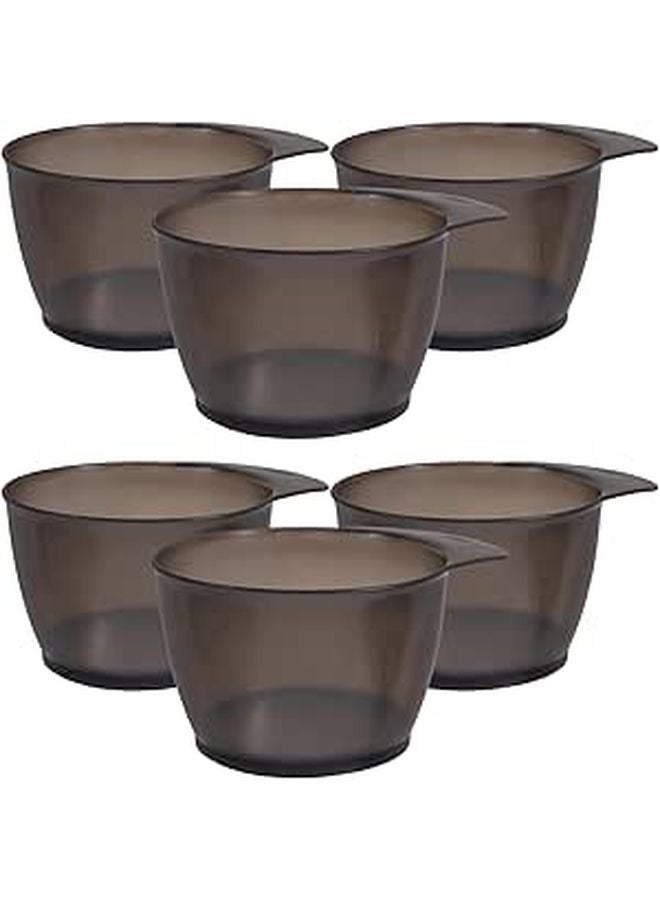 6Pcs Stackable Plastic Mixing Bowls for Hair Dye Coloring at Home and Salon - Image 1
