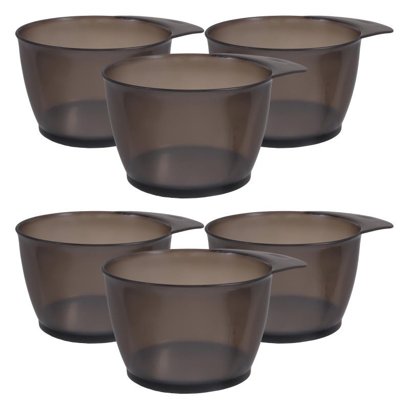 6Pcs Stackable Plastic Mixing Bowls for Hair Dye Coloring at Home and Salon - Image 2