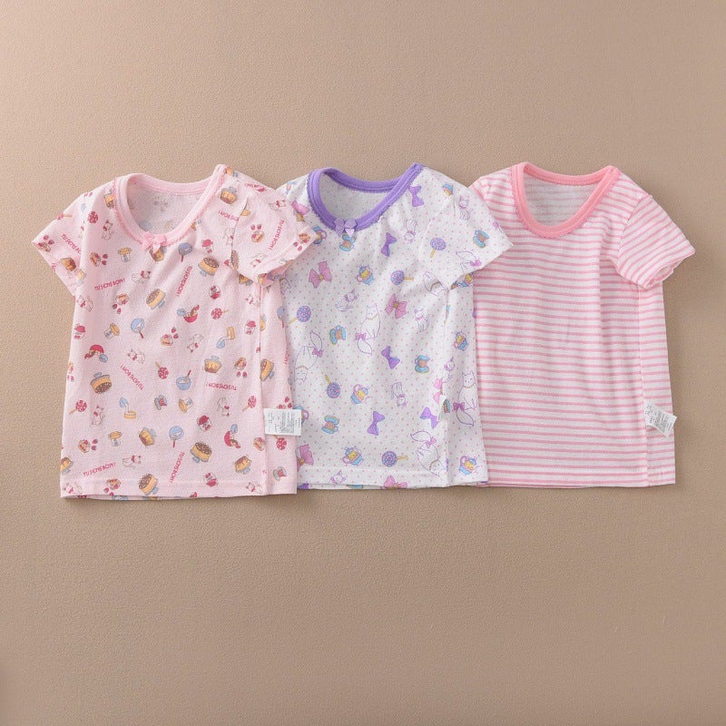 Children'S T-Shirt Short-Sleeved Girl'S Cartoon Summer All-Match Base Songyou Xisongwu New Japanese Breathable Mesh - Image 2