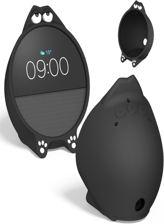 Linda y divertida funda Kawaii para Amazon Echo Spot, funda protectora compatible con Amazon Echo Spot (versión 2024), funda de reloj despertador inteligente para Amazon Echo Spot - Image 1