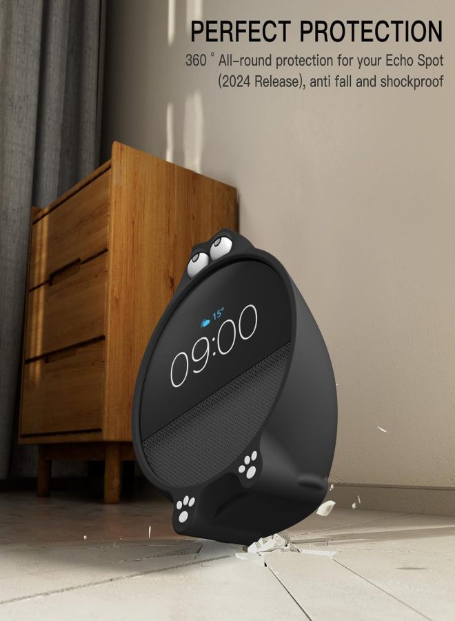Linda y divertida funda Kawaii para Amazon Echo Spot, funda protectora compatible con Amazon Echo Spot (versión 2024), funda de reloj despertador inteligente para Amazon Echo Spot - Image 3