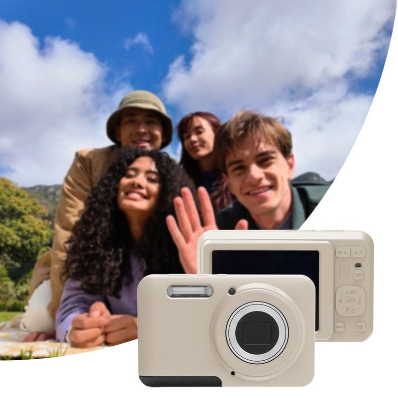 Tedubax Case for Kodak PIXPRO FZ55,FZ55 accessories,Soft Silicone Protective Case,Comes with 2 Screen Protectors and 1 Wrist Strap - Off white - Image 2
