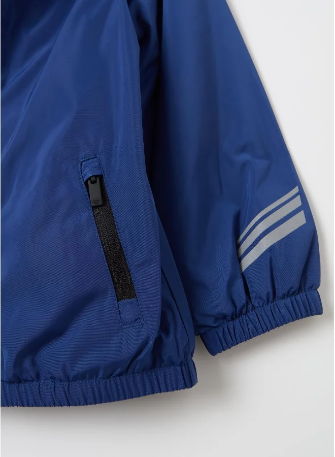 او في اس Waterproof jacket with hood