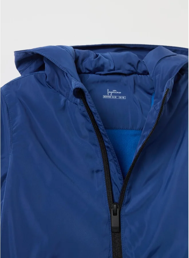 او في اس Waterproof jacket with hood