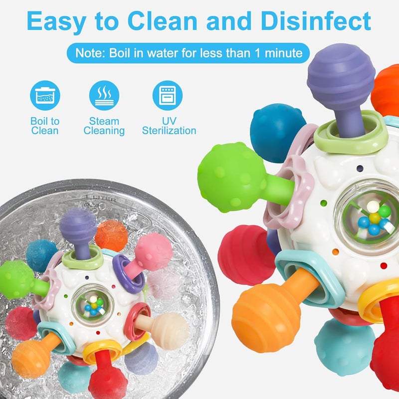 TOHIBEE Baby Montessori Sensory Toys for 0-6 6-12 Months, Food Grade Teething Toys for Babies 0 3 6 9 12 18 Months, Newborn Infant Learning Developmental Toys Gifts for 1 2 Year Old Boys Girls - Image 5