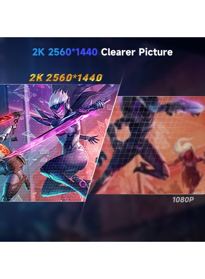 أوبيرفكت شاشة محمولة UPERFECT مقاس 24.5 بوصة  144 هرتز 2560*1440P QHD IPS USB C ومنفذ Mini HDMI شاشة ثانية للكمبيوتر المحمول/الهاتف/جهاز الألعاب، قابلة للتركيب على حامل VESA - Image 3