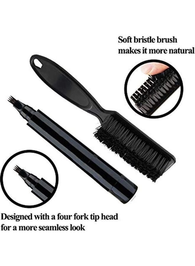 Generic Beard Filling Pen Kit Beard Enhancer Brush Beard Coloring Shaping Tools Waterproof Black Brown Hair Pencil Repair Tools  - Image 3