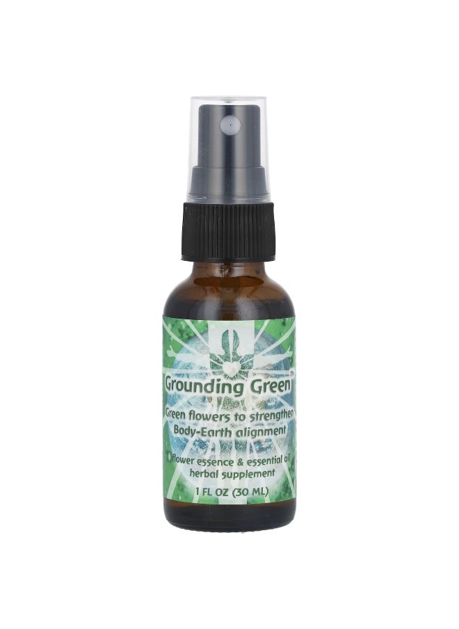 Flower Essence Services Flower Essence Services, Flower Essence & Essential Oil, Grounding Green, 1 fl oz (30 ml)  - Image 1