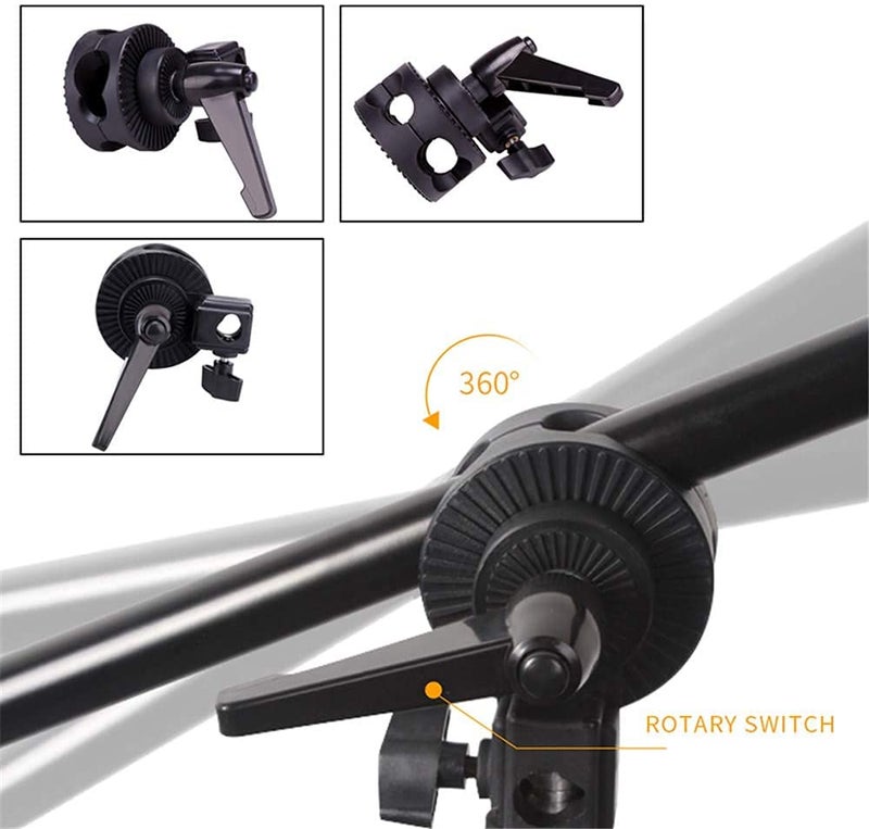 New Photo Studio 33" Tall Lighting Reflector Arm Stand Reflector Stand Holder Boom Arm, Sandbags Saddlebag, Grip Swivel Head Clamp Holder Bracket Adapter Connects Boom Arm