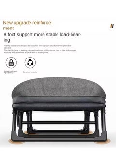 Generic Folding Bed Portable Foldable Adjustable Medical Comfortable Recliner Lounger Chair Single Sleeping Resting Sturdy and Easy To Store Folding Bed Adults Camping Cot for Outdoor Beach Office Nap (Grey) 180*60  - Image 5