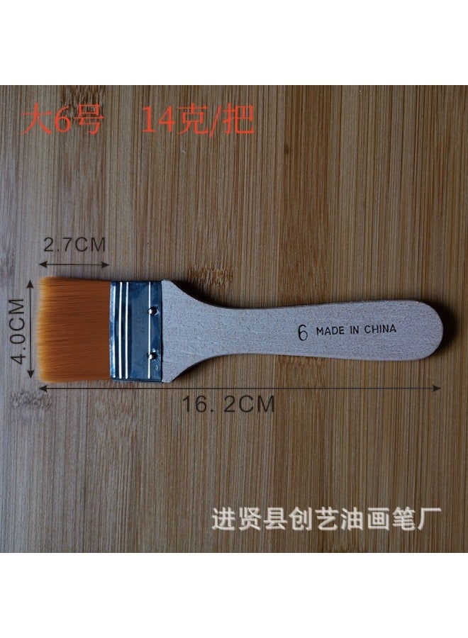 Chuangyi Brush 1-12 Nylon Oil Painting Brush Small Brush Oil Painting Brush Nylon Wool Brush Nylon Brush Barbecue Brush - Image 1