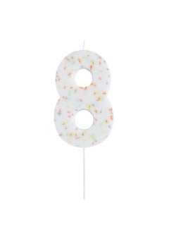 Hootyballoo Jumbo Number '8' Sprinkle Candle 