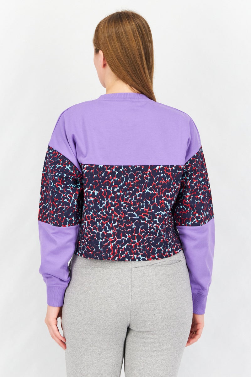 umbro Women Sportswear Fit Long Sleeves Sweatshirt, Purple - Image 3