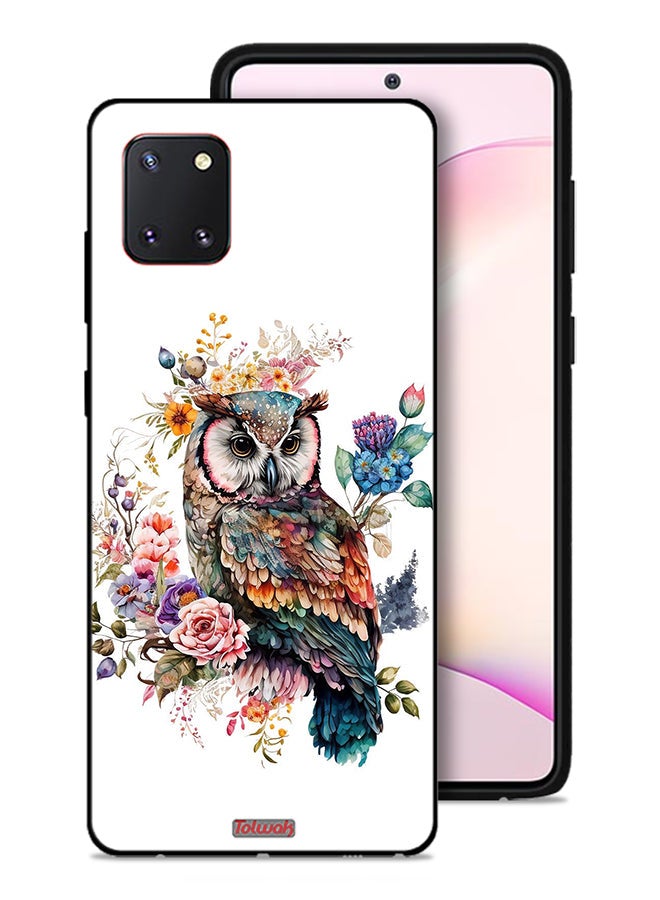 Tolwak Samsung Galaxy Note 10 Lite Protective Case Cover Owl Abstract Art - Image 1