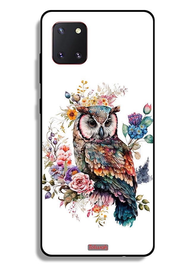 Tolwak Samsung Galaxy Note 10 Lite Protective Case Cover Owl Abstract Art - Image 2