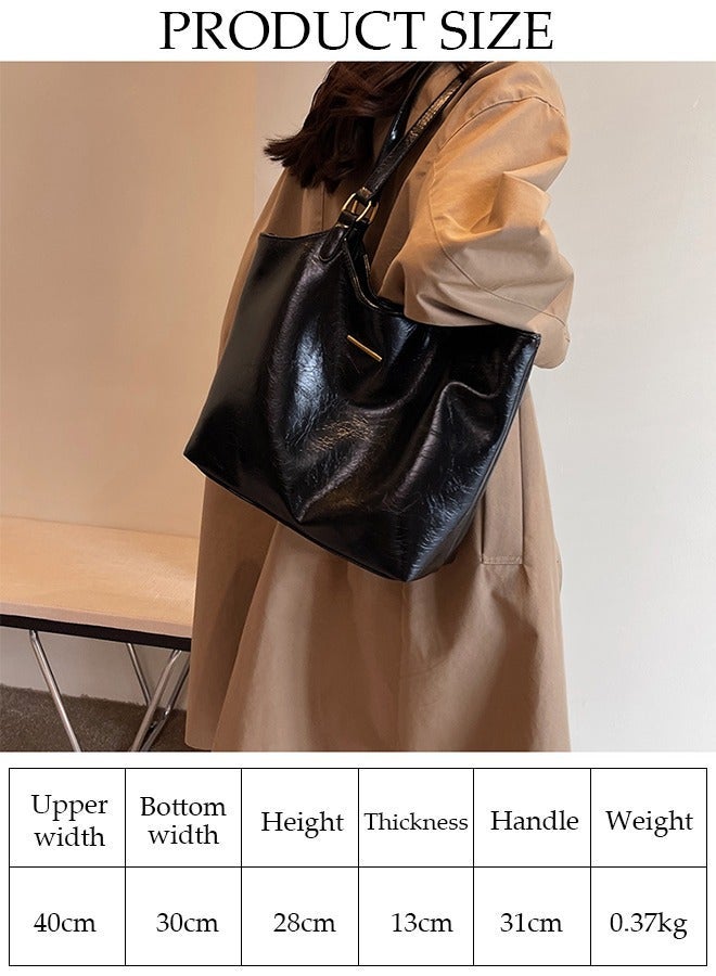 DUNISO Women's Shoulder Tote Bag Faux Leather Handbag for Women Large Capacity Messenger Fashionable Travel Shoulder Bag for Ladies Girls College Students - Image 4