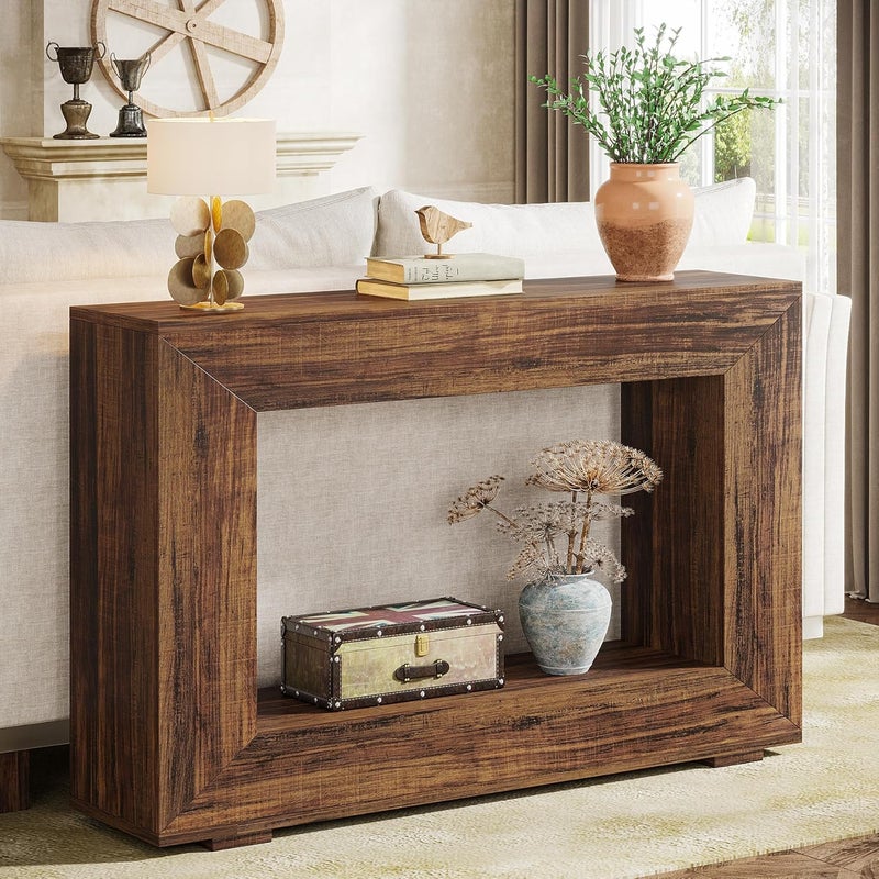 Tribesigns Farmhouse Console Table, 47 Inches Entryway Console Table with Storage, Industrial Hallway Accent Table for Living Room, Entrance - Image 5