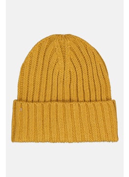 Lefties Toddlers Girl Knitted Beanie Hat, Mustard 