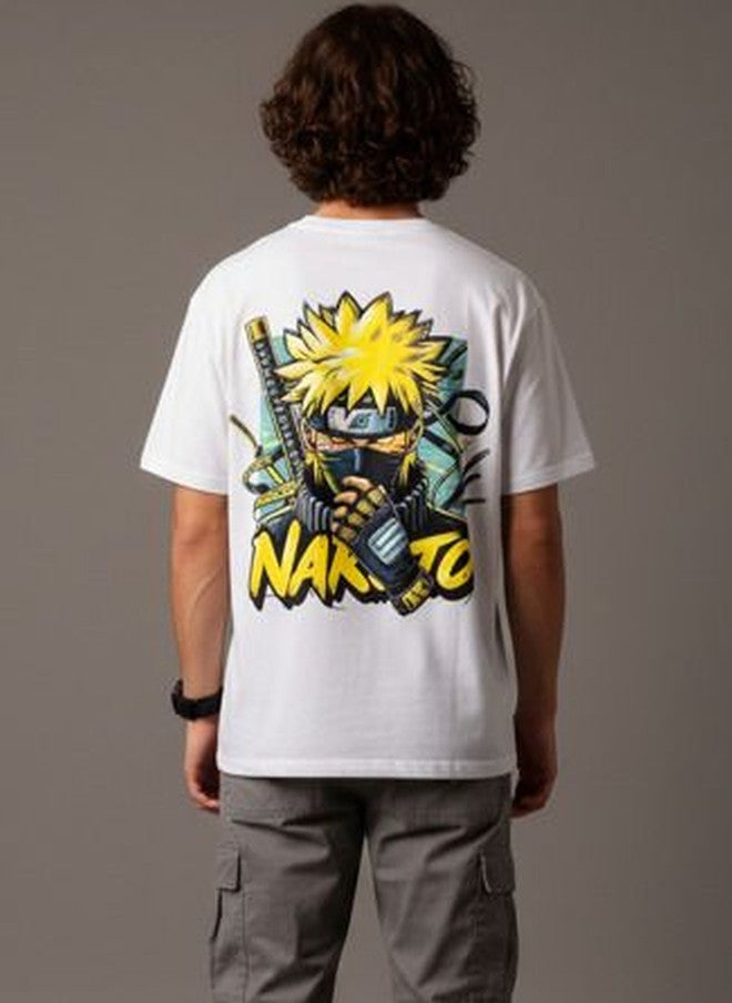 OUTLAWS Naruto Graphic Regular Fit Cotton T-shirt for Men - Image 2
