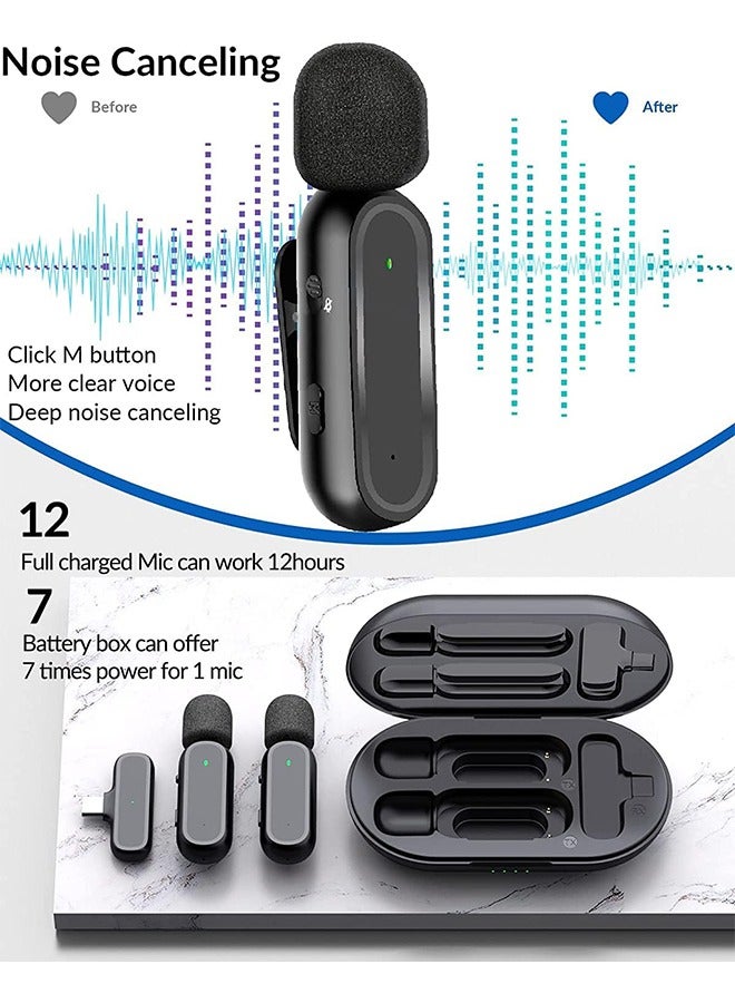 Arabest Dual Wireless Microphone for iPhone iPad,  Lavalier Lapel Mics for Clip On Wireless Phone Microphone for Video Recording Interview  - Image 5