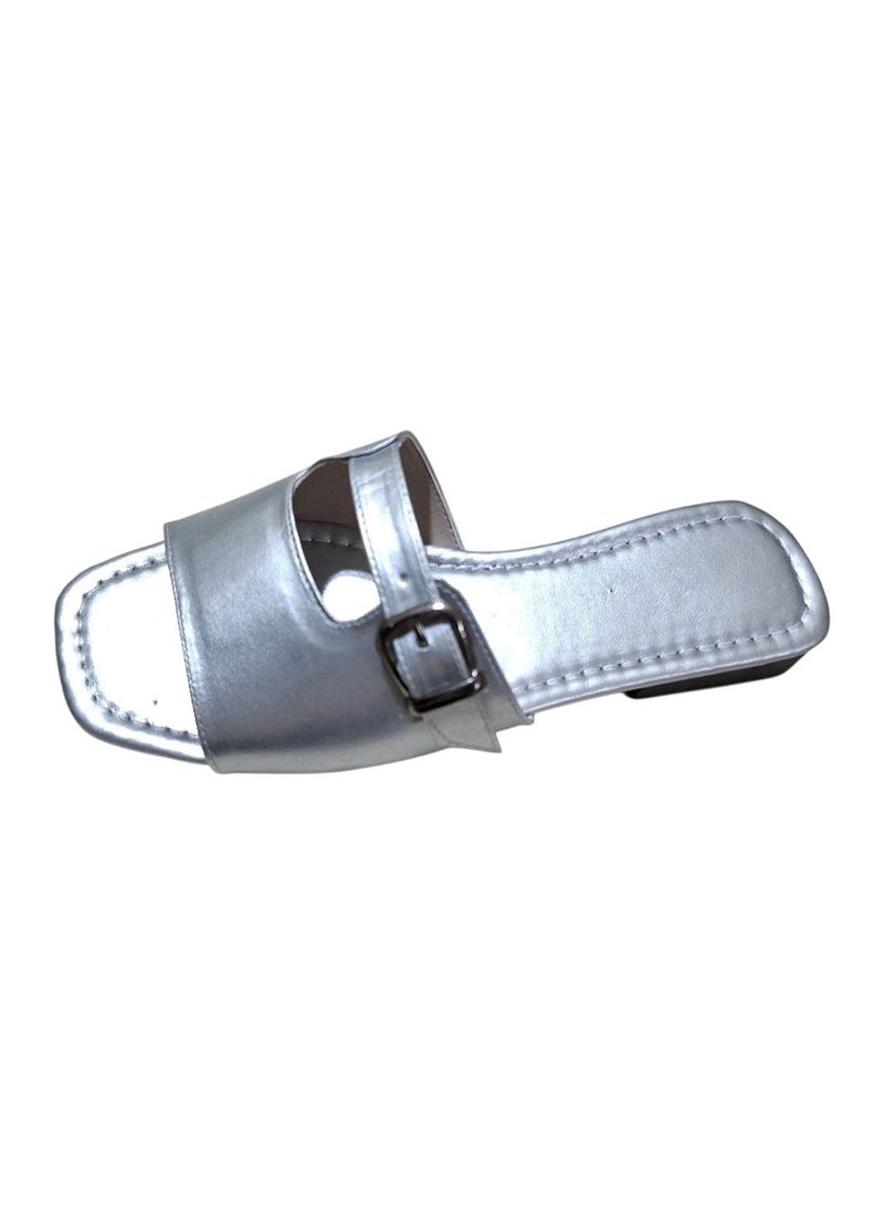 Karisma Flat Squared Toe Slippers With A New Strap Buckle Design - Image 3