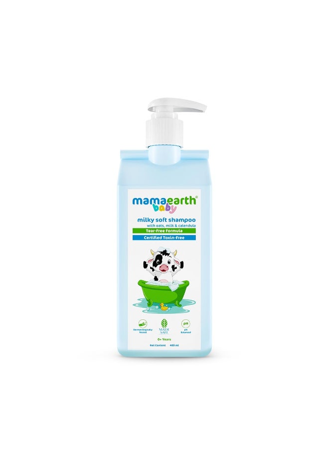 MAMAEARTH Baby Milky Soft Shampoo with Oats Milk Calendula 1353 Fl Oz 400ml - Image 2