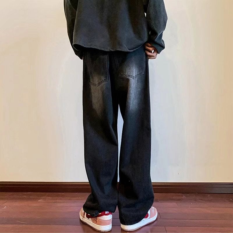 Unisex Classic Denim Jeans Loose Fit Daily Outdoor Wear - Image 1