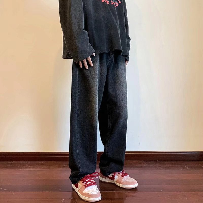 Unisex Classic Denim Jeans Loose Fit Daily Outdoor Wear - Image 3