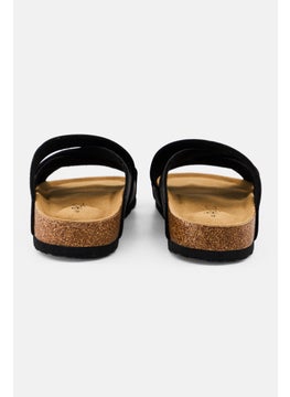 Algspar Men Slip On Cork Sandals, Black  - Image 2