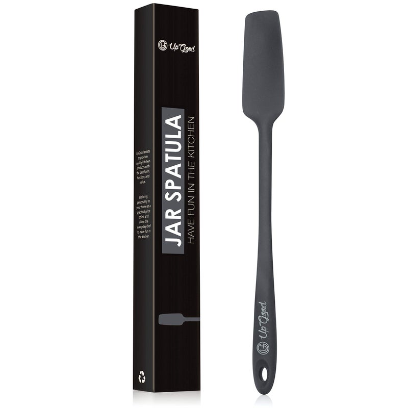 UpGood Silicone Jar Spatula | 600F Heat Resistant Non-Stick Rubber Scraper | Perfect for Jars  Smoothies  Blenders | One Piece Utensils | Durable Kitchen Cookware (UpGood Professional Spatulas  Grey) - Image 1