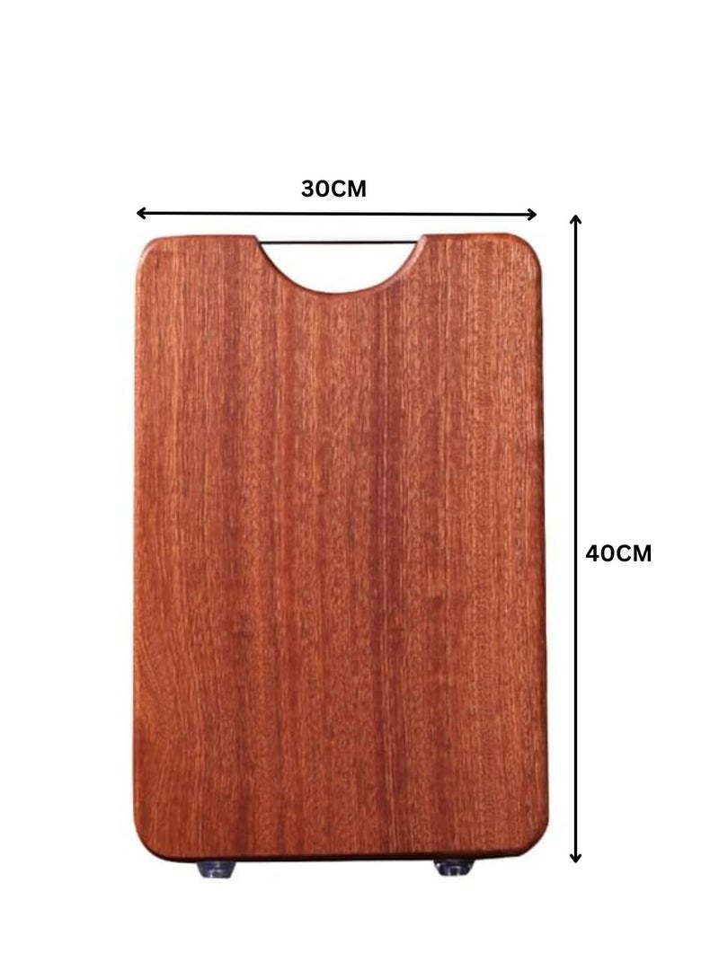 Liying Rectangular Wood Cutting Board One Piece, No Glue Non Toxic, All Whole Single Wood Butcher Block Thick Hard Wood Heavy Duty Edge Grain (40x30cm)  - Image 2