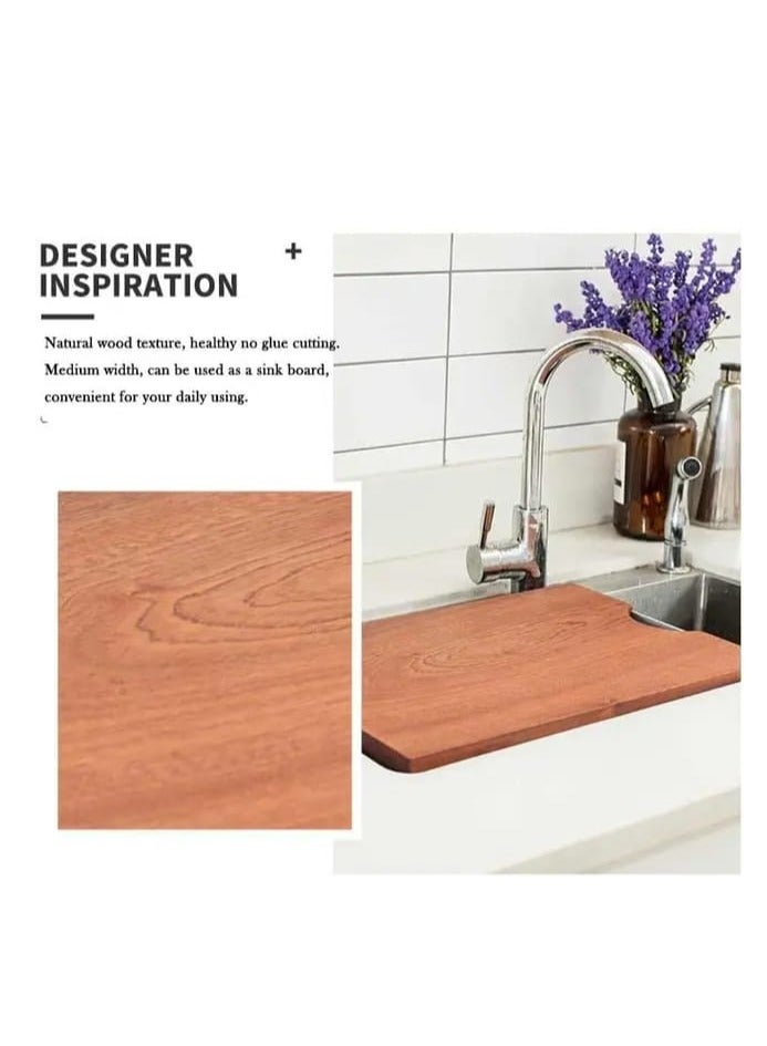 Liying Rectangular Wood Cutting Board One Piece, No Glue Non Toxic, All Whole Single Wood Butcher Block Thick Hard Wood Heavy Duty Edge Grain (40x30cm)  - Image 3