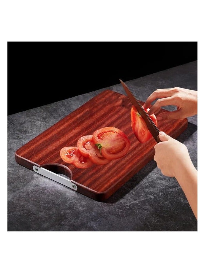 Liying Rectangular Wood Cutting Board One Piece, No Glue Non Toxic, All Whole Single Wood Butcher Block Thick Hard Wood Heavy Duty Edge Grain (40x30cm)  - Image 5